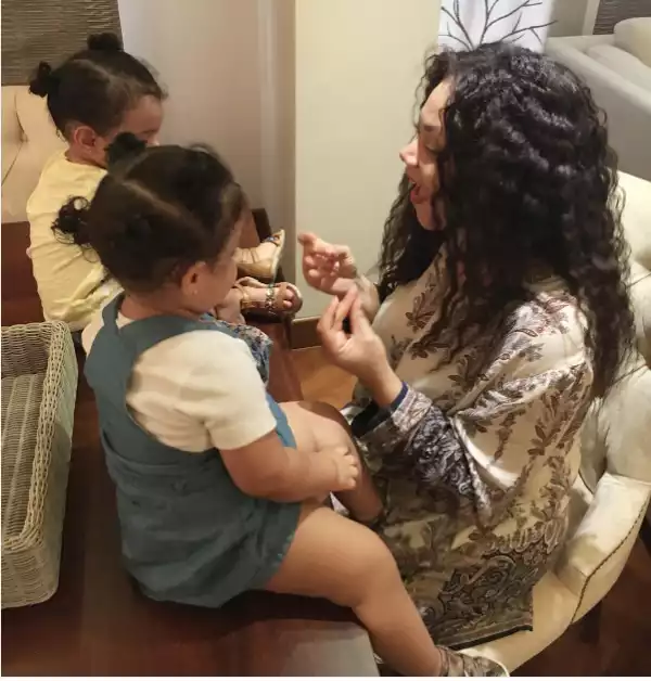 Ghanaian Actress Nadia Buari Shares Adorable New Photo Of Her Twin Daughters